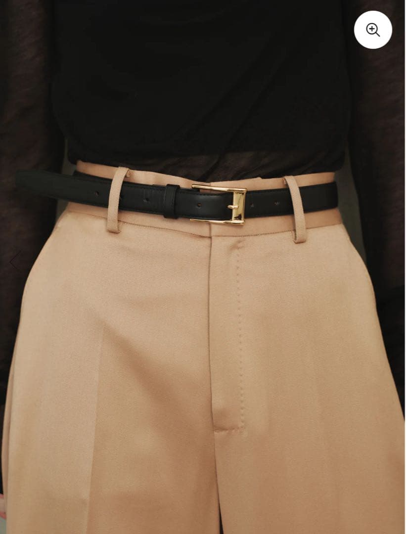 anuans スクエアバックルベルト　ブラック