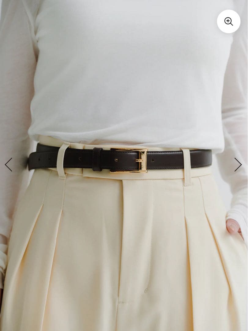 anuans スクエアバックルベルト　ブラック