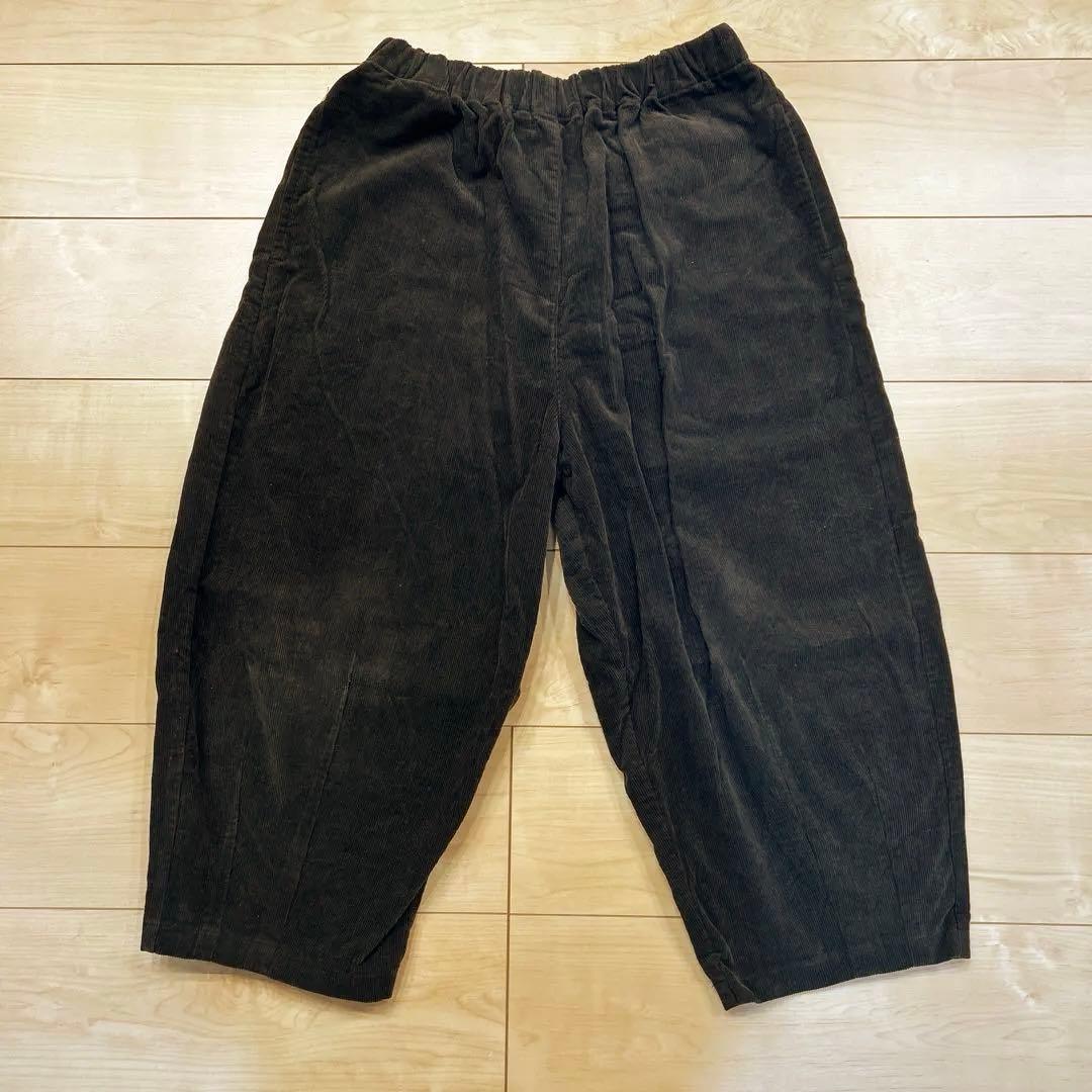 huis 遠州織物　シャトルコーデュロイバルーンパンツ　チャコールグレー