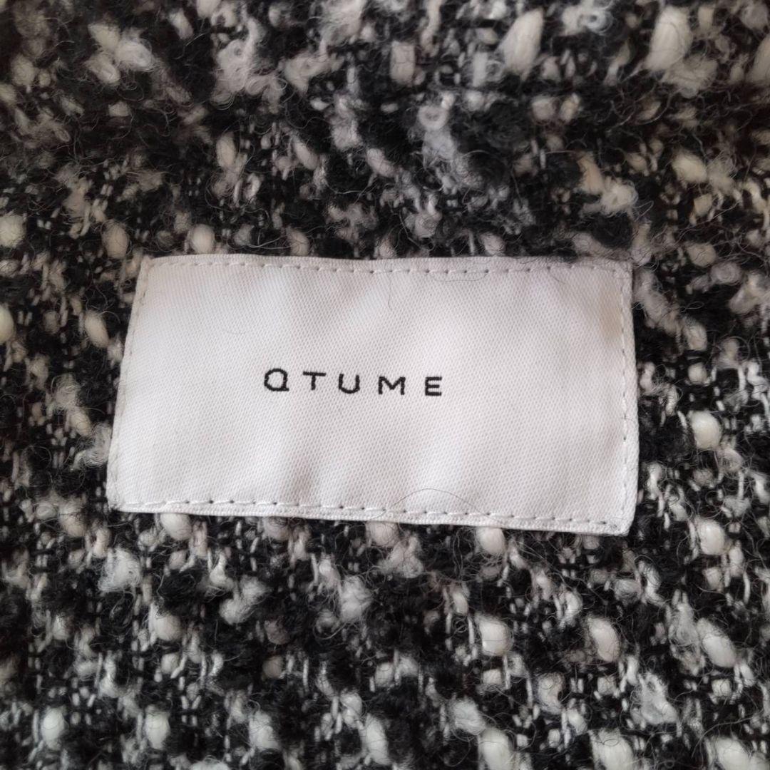 美品✨QTUME クチューム★ノーカラー ツイードデニムジャケット Mサイズ