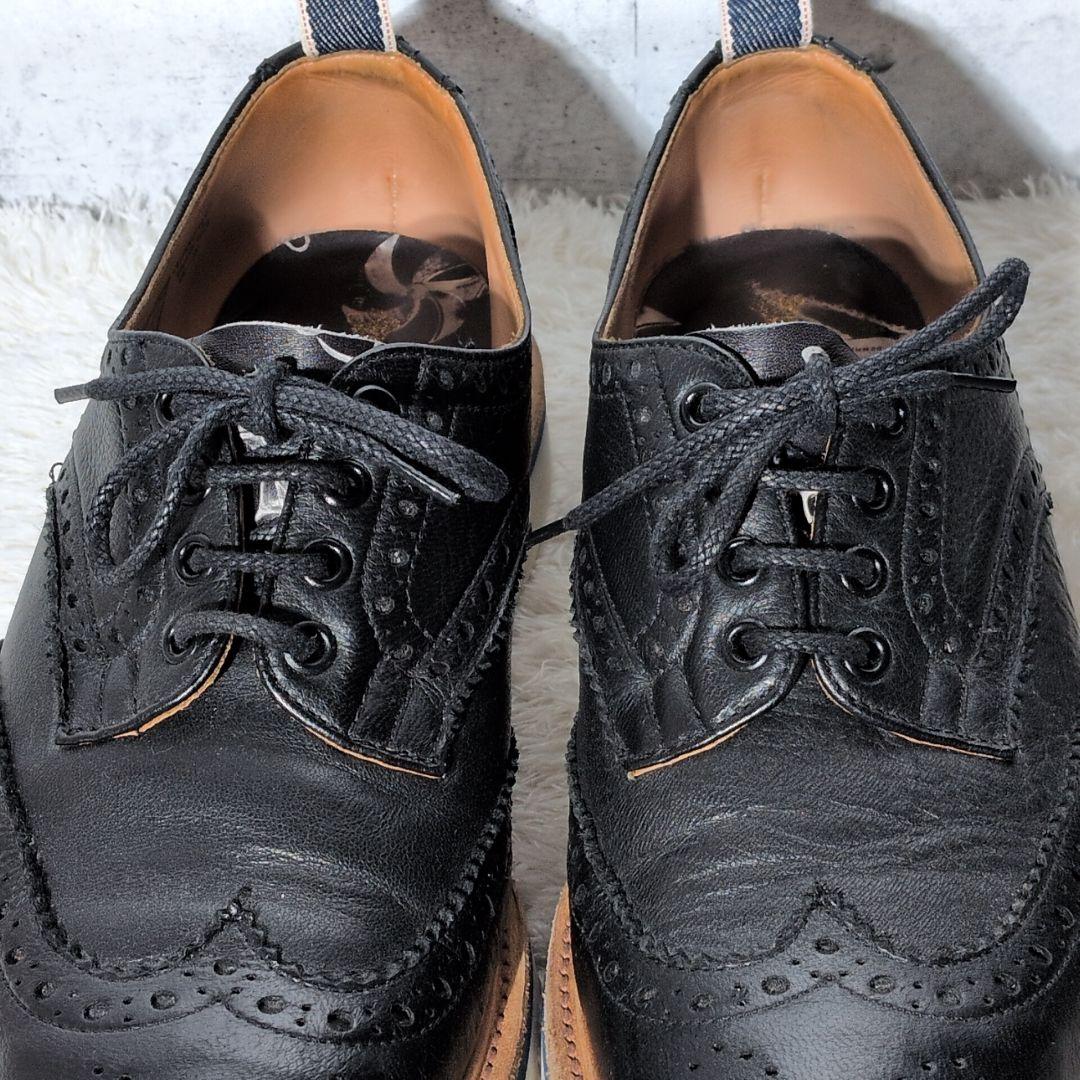 【極美品 激レア】デンハム　トリッカーズ　コラボ　ウイングチップ　デニム　黒