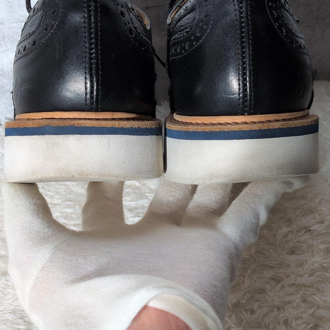 【極美品 激レア】デンハム　トリッカーズ　コラボ　ウイングチップ　デニム　黒