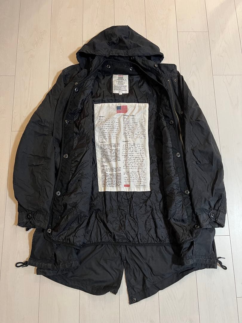 Supreme fishtail parka ブラック モッズコート