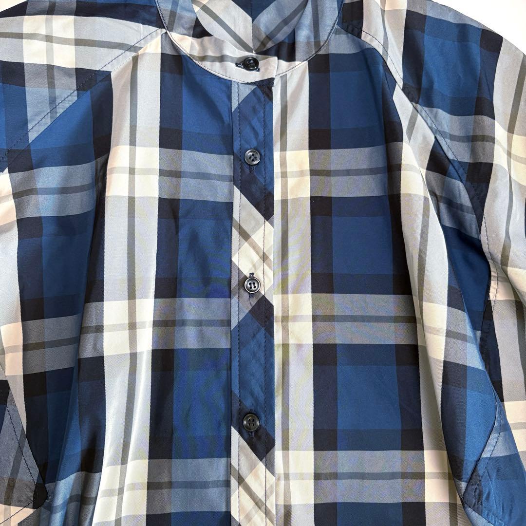 美品　MACHATT スタンドカラーオーバーシャツ　タータンチェック