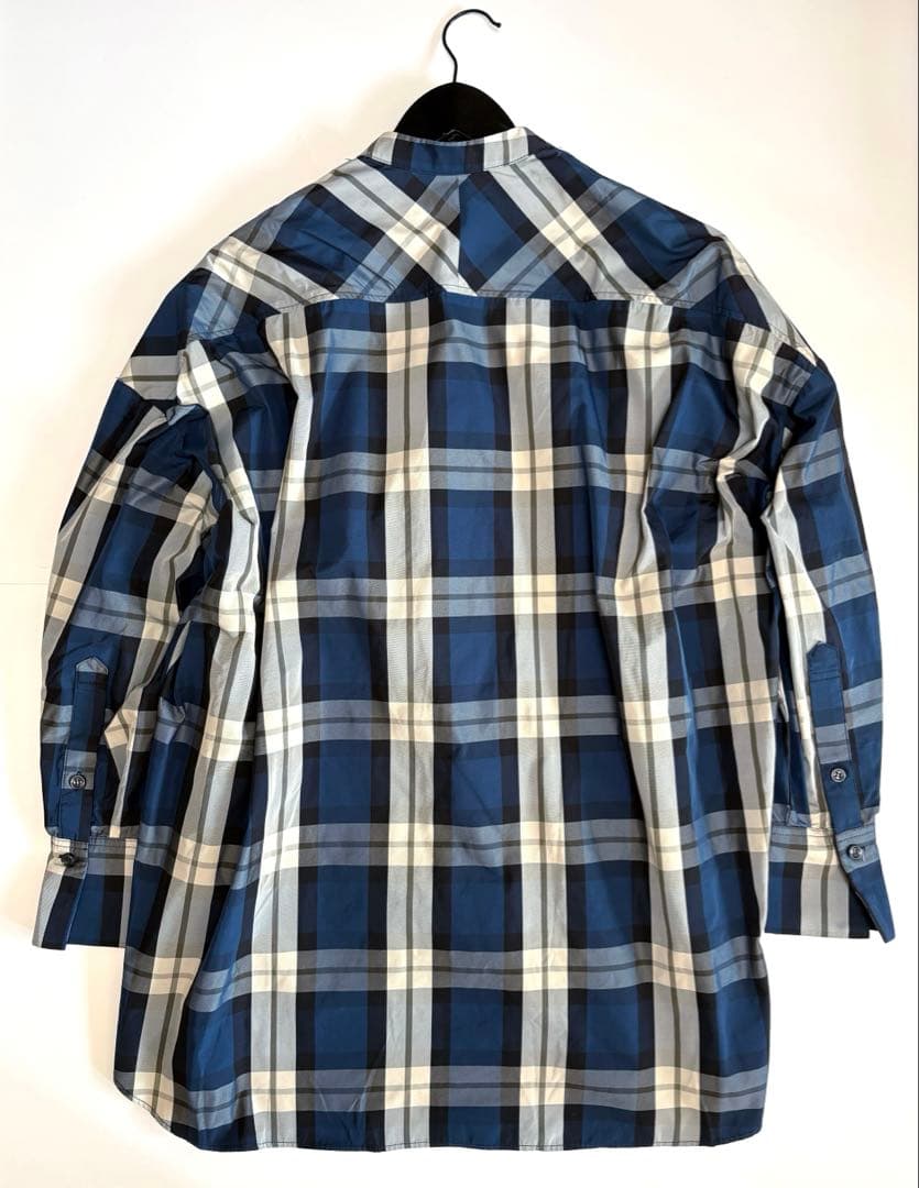 美品　MACHATT スタンドカラーオーバーシャツ　タータンチェック