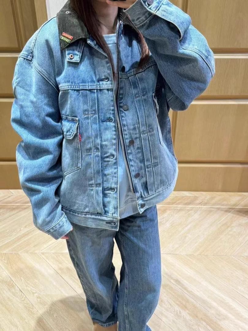 Barbour デニムジャケット コーデュロイ襟