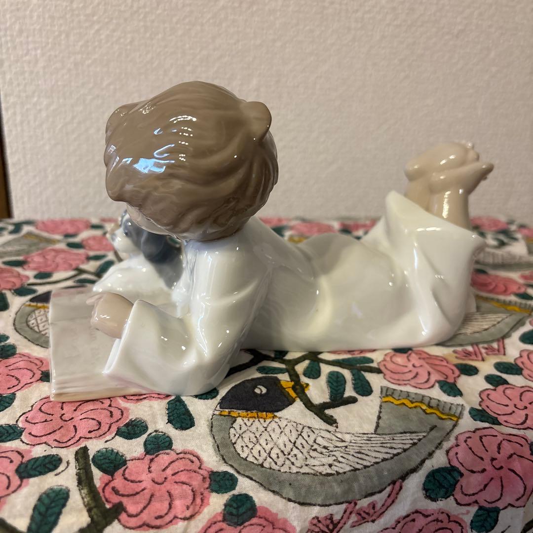 【美品】リヤドロ NAO 陶器 人形　一緒にお勉強