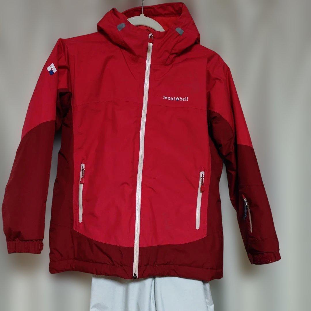 【美品♡】mont-bell 子ども用スキーウェア Kid's 150 赤