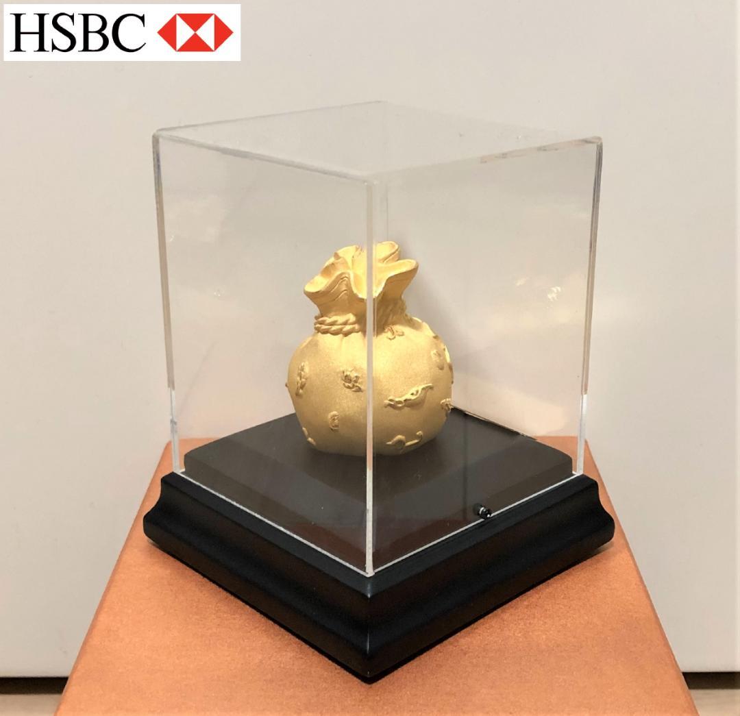 HSBC 香港上海銀行 記念品 福 巾着袋 置物 金運 開運