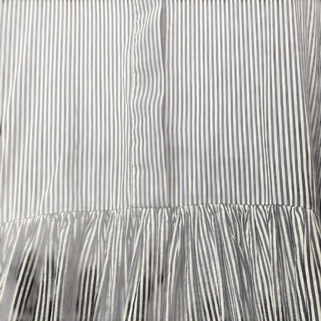 beardsley大人かわいいストライプ柄長袖バンドカラーロングワンピサイズ1