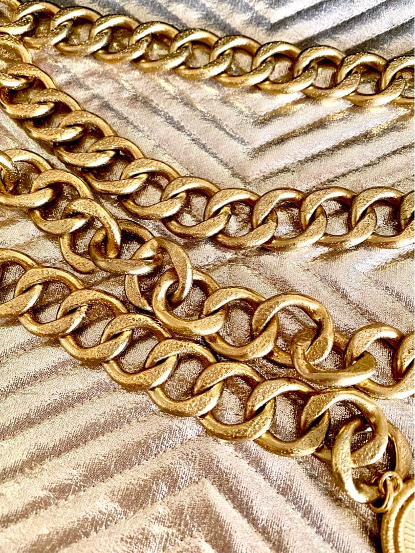 お値下げレア　美品　シャネル　ヴィンテージマゴールドチェーンベルト