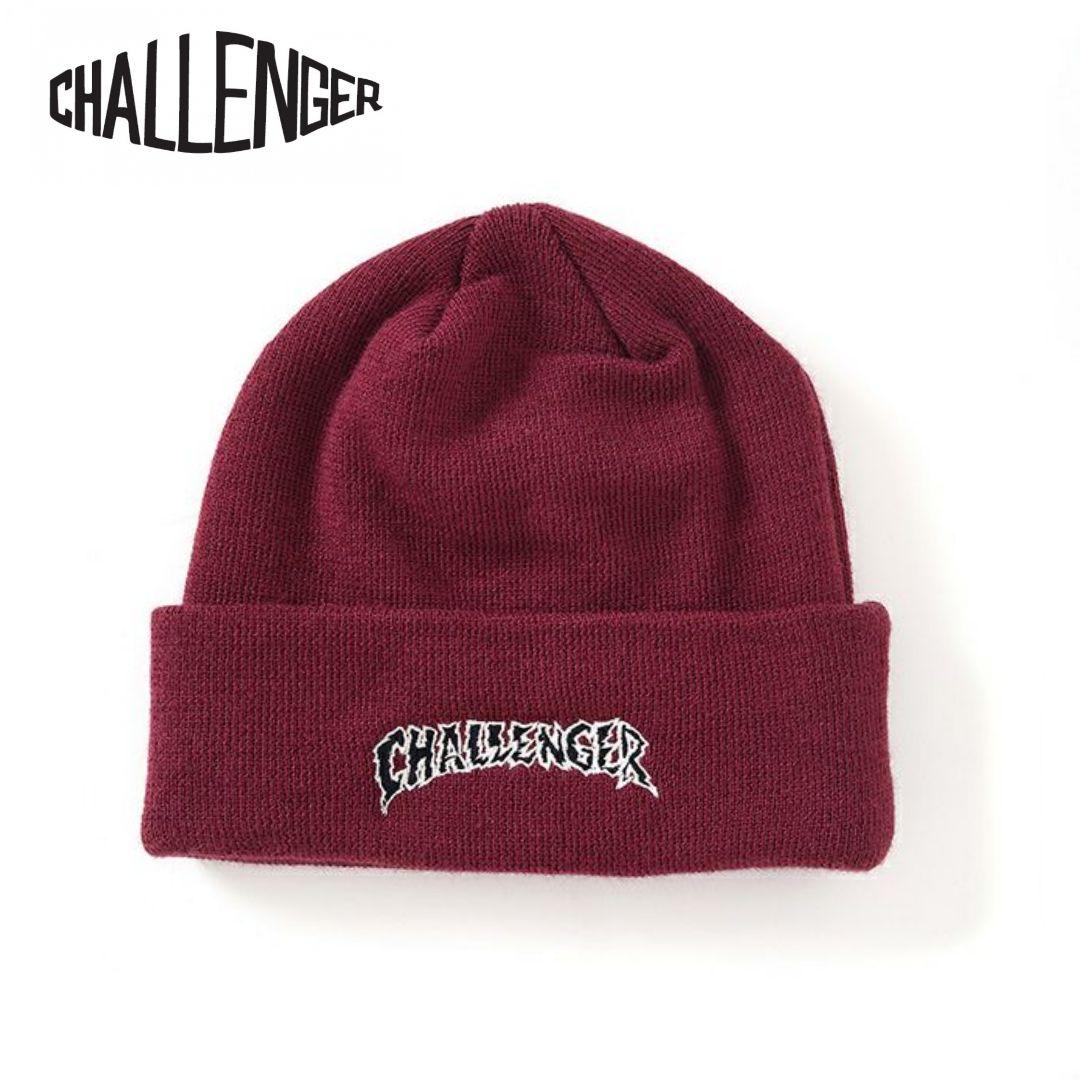 CHALLENGER CRUSH LOGO KNIT CAP　BURGUNDY