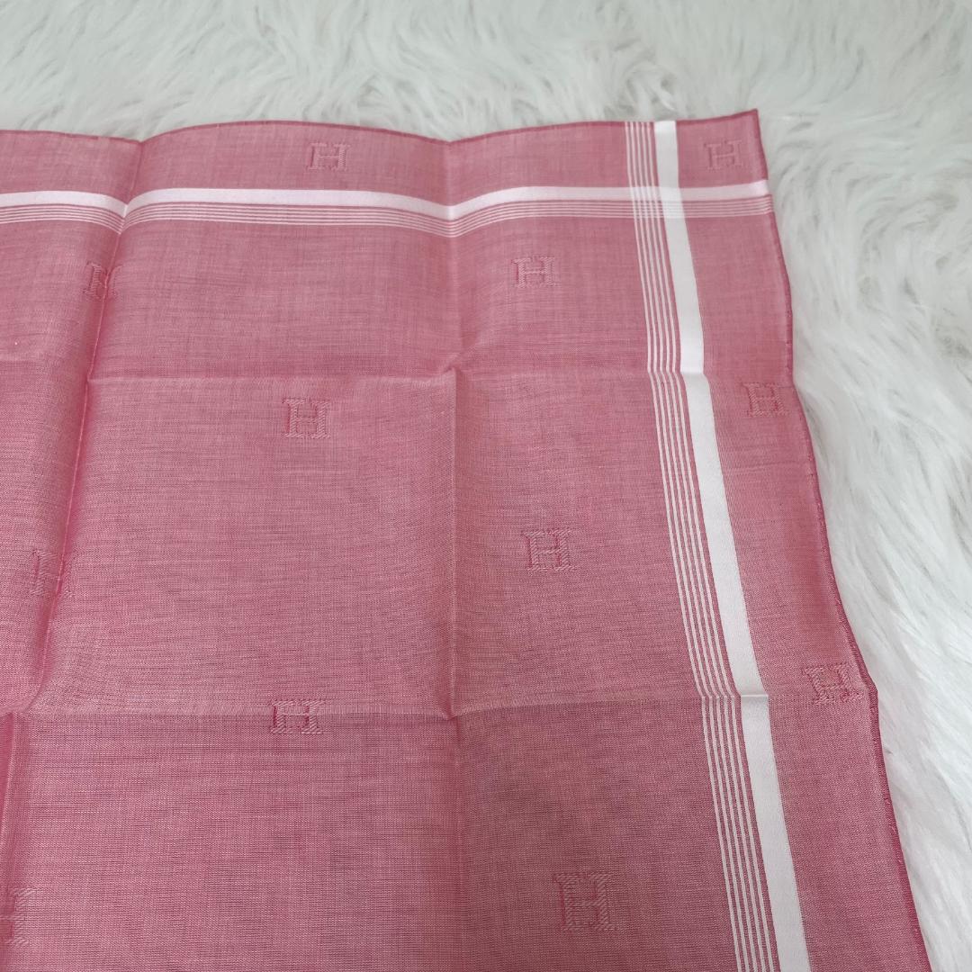 新品タグ箱付き✨エルメス ハンカチ ハンカチーフ　HERMES　ピンク