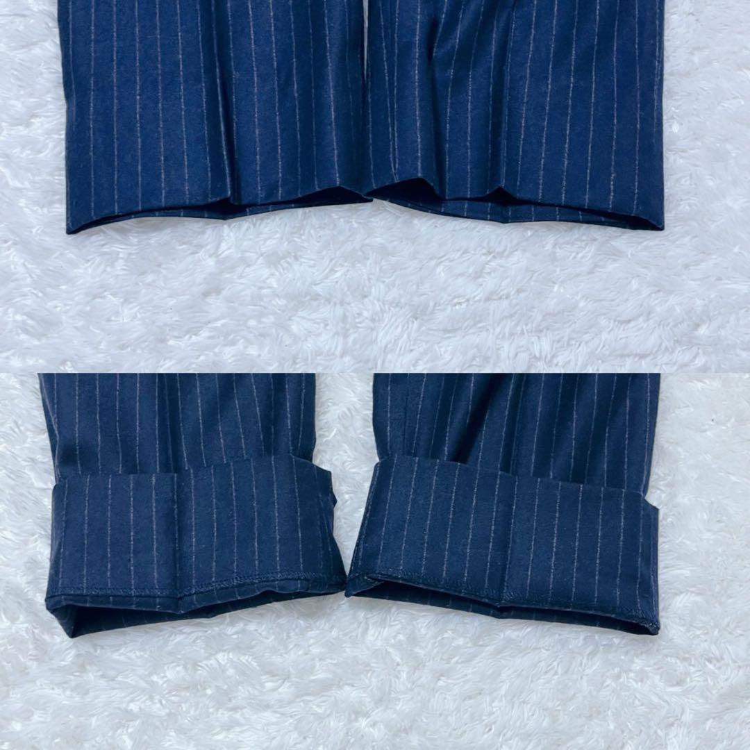 h’m tailored スーツ 3ピース 紺ストライプ A6 メンズ