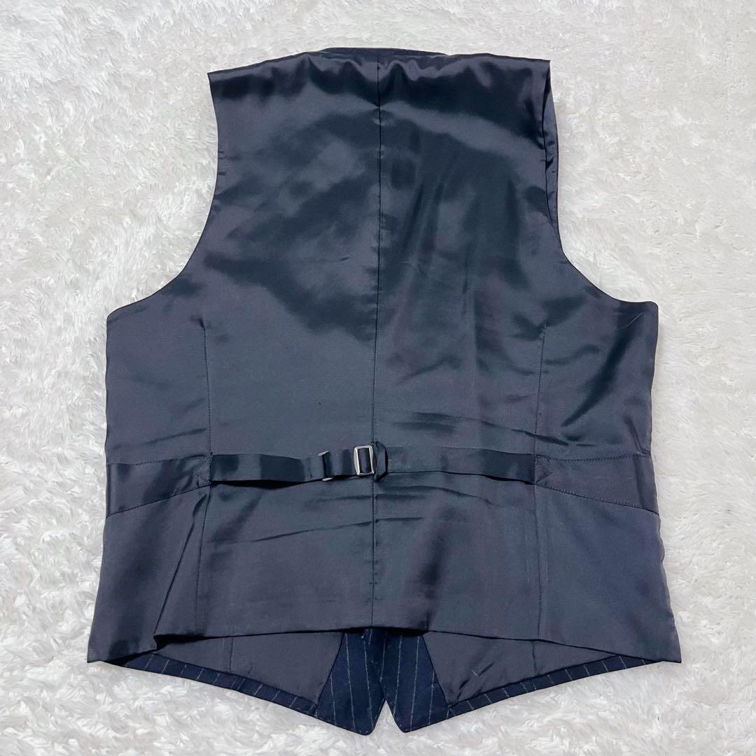 h’m tailored スーツ 3ピース 紺ストライプ A6 メンズ