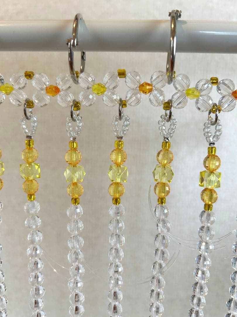 Tamaのれん　ビーズのれん　ビーズカーテン　フラワービーズのれん　珠のれん