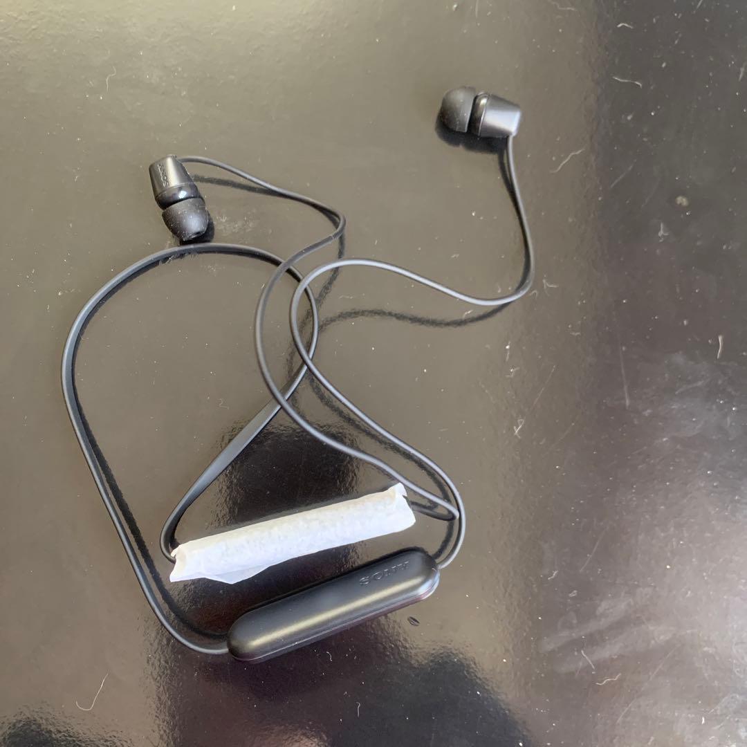 ワイヤレスステレオヘッドセット　イヤホン　SONY WI-C100 BLACK