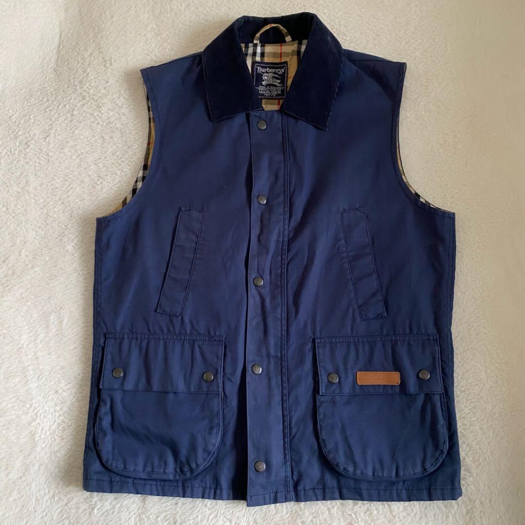 90s Burberrys 丸善　フィールドベスト　ノバチェック　コーデュロイ