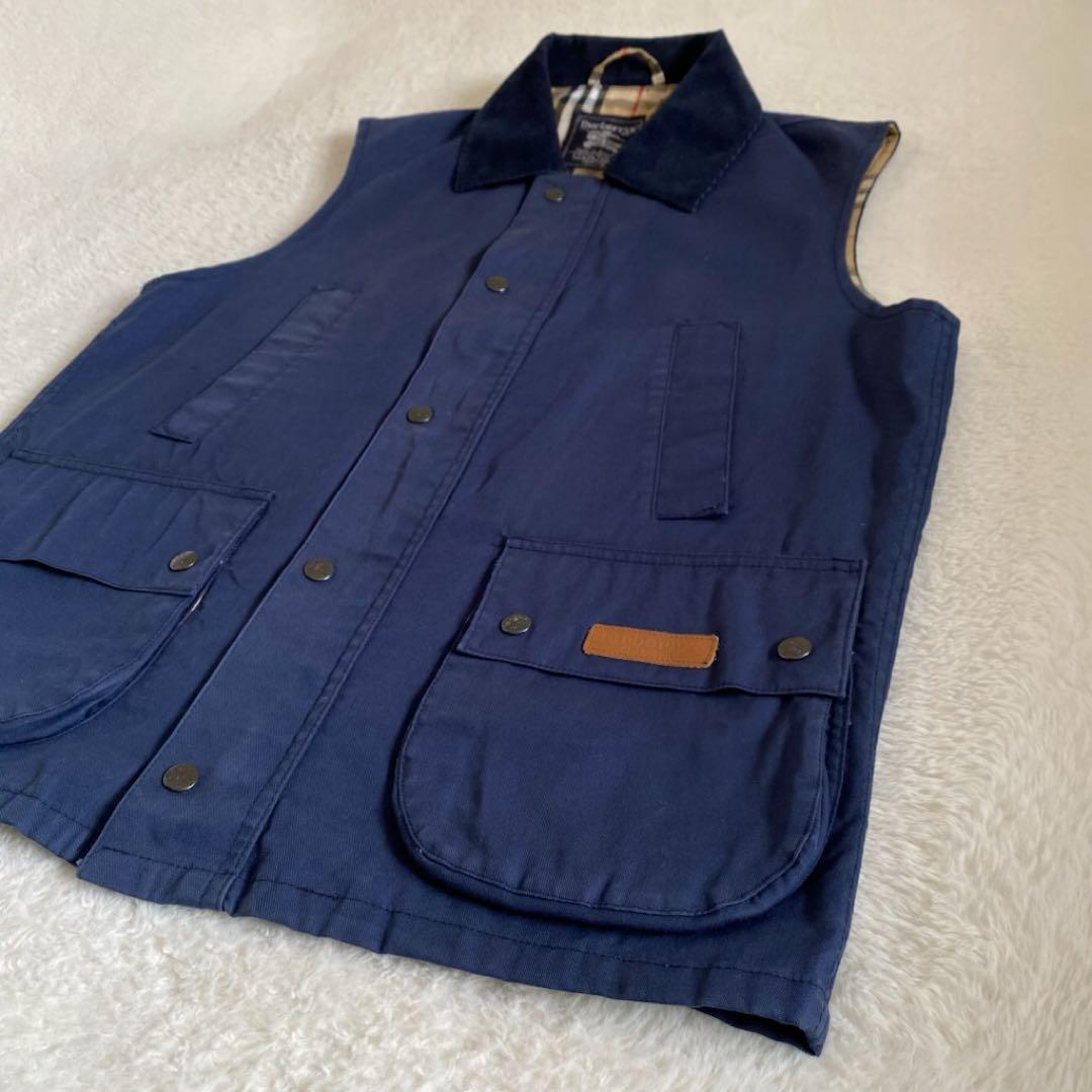90s Burberrys 丸善　フィールドベスト　ノバチェック　コーデュロイ