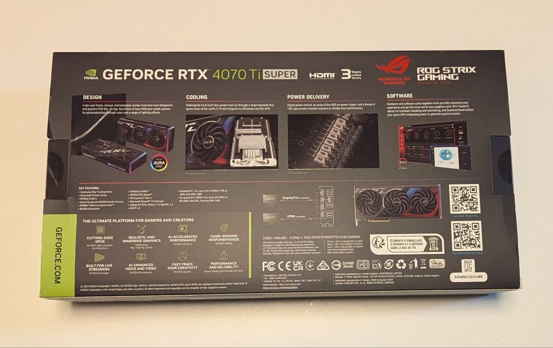 グラフィックボード・グラボ・ビデオカード ASUS ROG STRIX GEFORCE RTX 4070 Ti SUPER