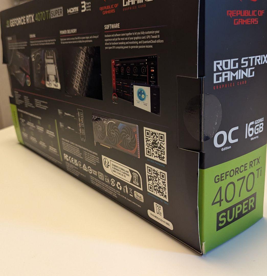 グラフィックボード・グラボ・ビデオカード ASUS ROG STRIX GEFORCE RTX 4070 Ti SUPER