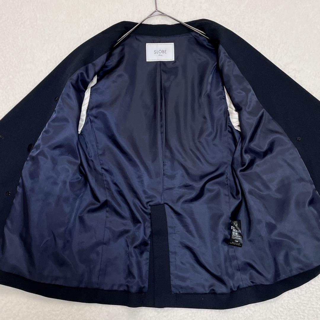 スローブイエナ 紺ブレ ネイビー 金ボタン 38 ダブル テーラードジャケット