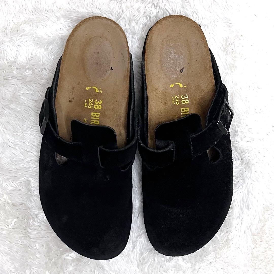 BIRKENSTOCK ビルケンシュトック ボストン ブラック スエード 38
