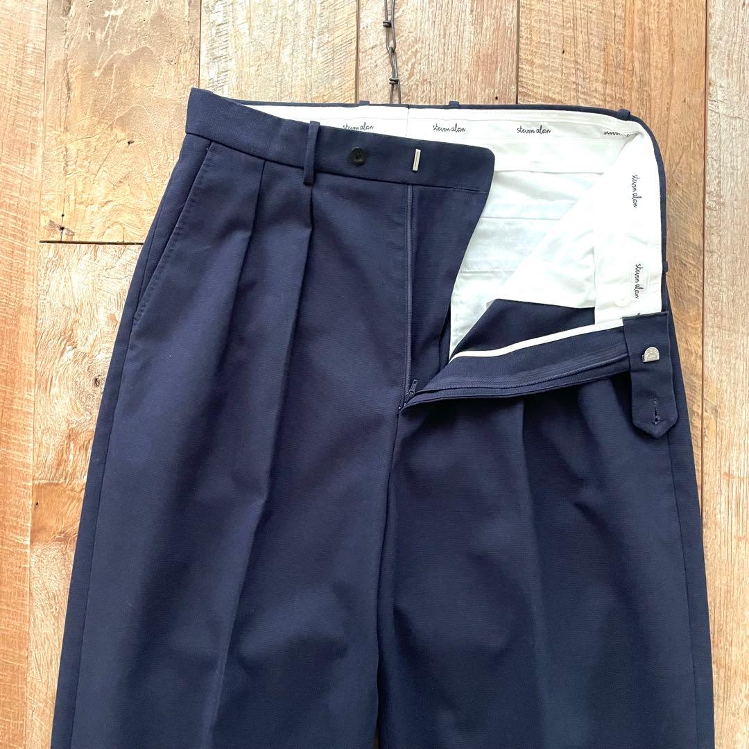 【新品】Steven Alan 2タック ワイド テーパード スラックス パンツ