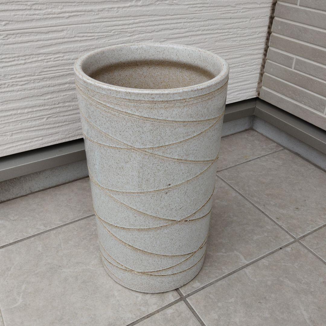 信楽焼 和風 おしゃれ 傘立て 陶器 かさたて インテリア 白唐草傘立て