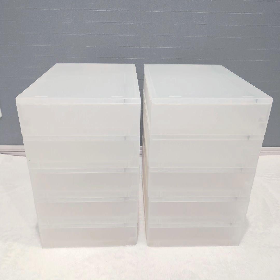 oyajimaman　無印良品 ポリプロピレン ケース 引出式 横ワイド