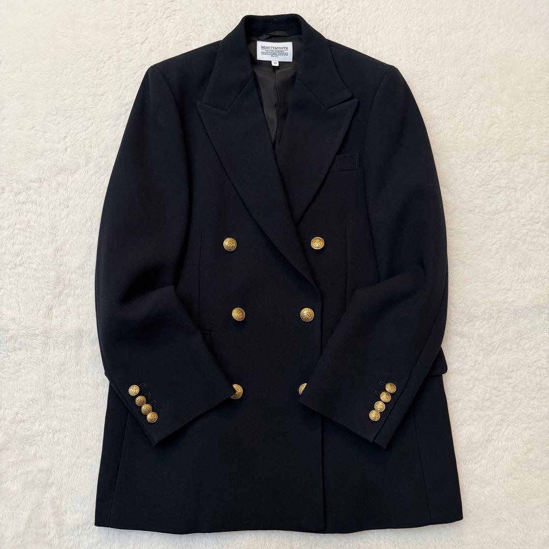 美品　BEAUTY&YOUTH ダブル 紺ブレ　金ボタン ジャケット 38