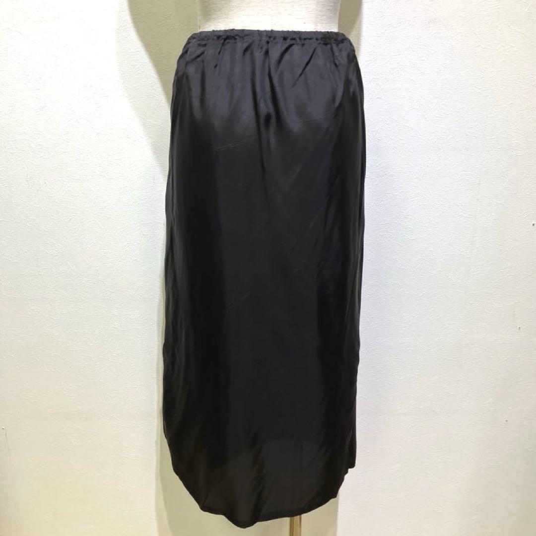 ヨウジヤマモト　ブラックハイネックロングワンピース　裏地スカート付　美シルエット