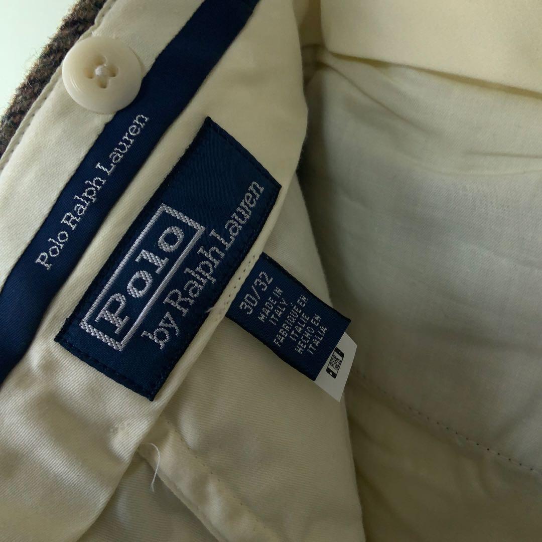 イタリア製POLO ラルフローレン ツイードパンツ30/32ガンクラブチェック
