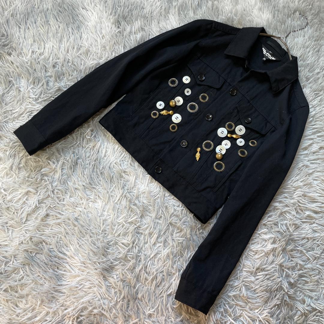 ちぃかわブラック コムデギャルソン ウールジャケット XS アートデザイン