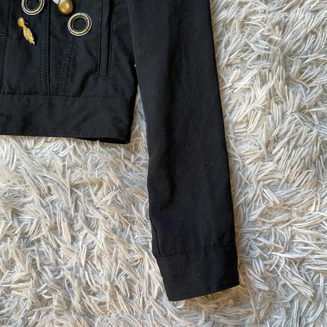 ちぃかわブラック コムデギャルソン ウールジャケット XS アートデザイン