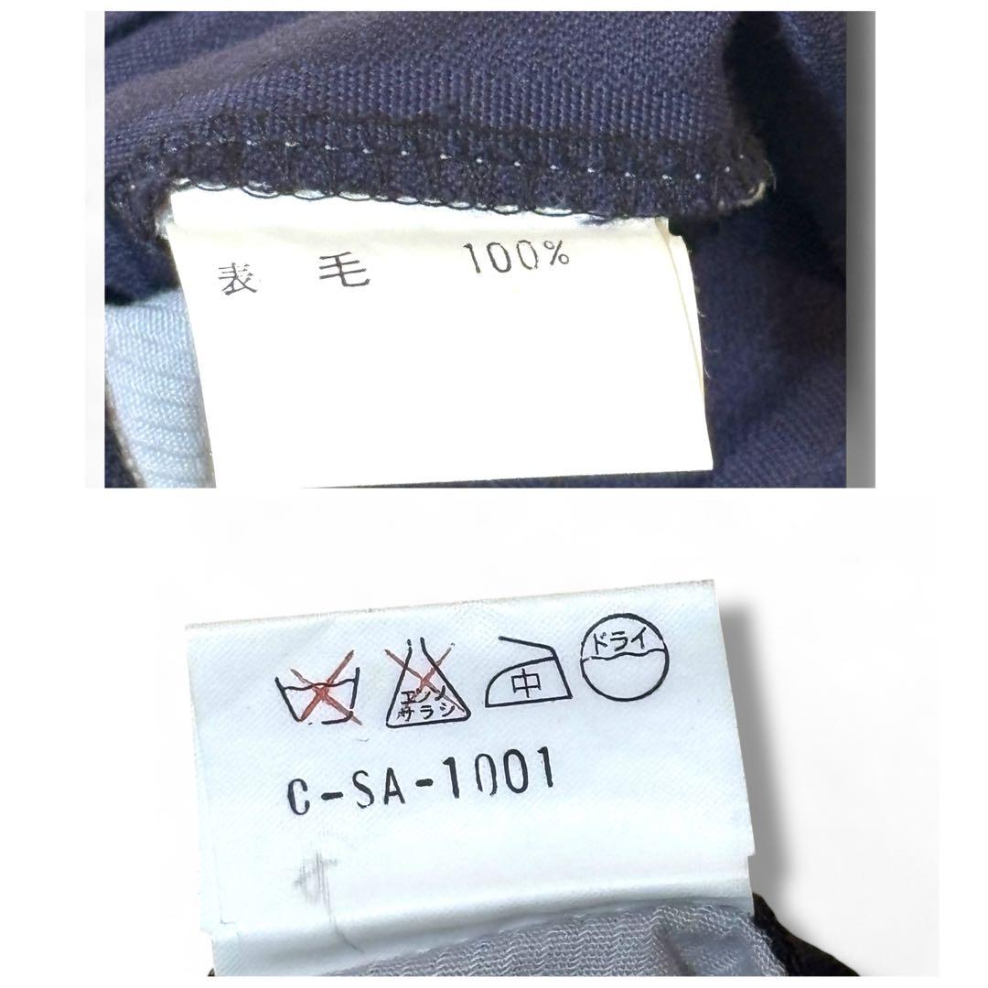 美品 バレンシアガ ダブルブレストスーツ セットアップ ウール 紺 ストライプ