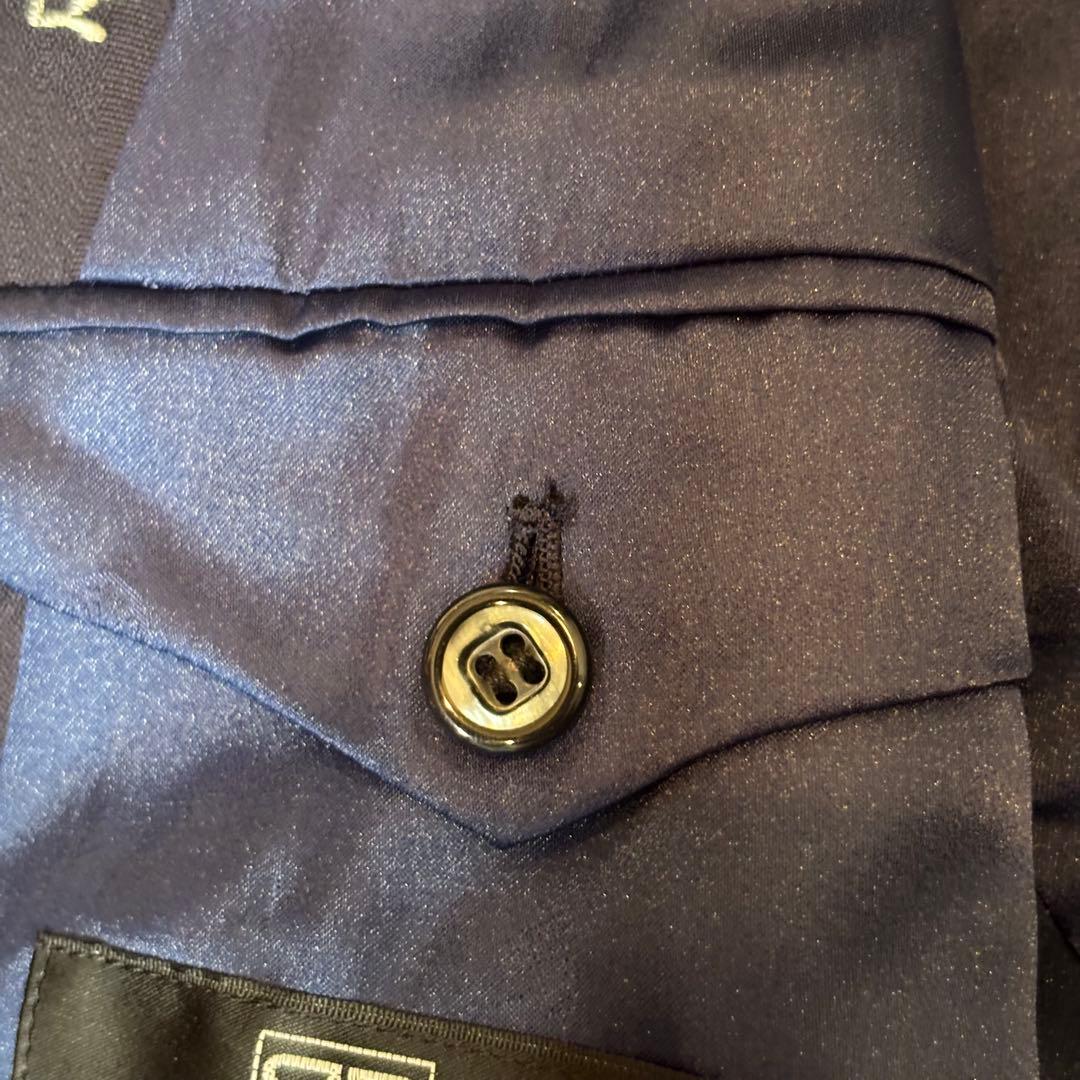 美品 バレンシアガ ダブルブレストスーツ セットアップ ウール 紺 ストライプ