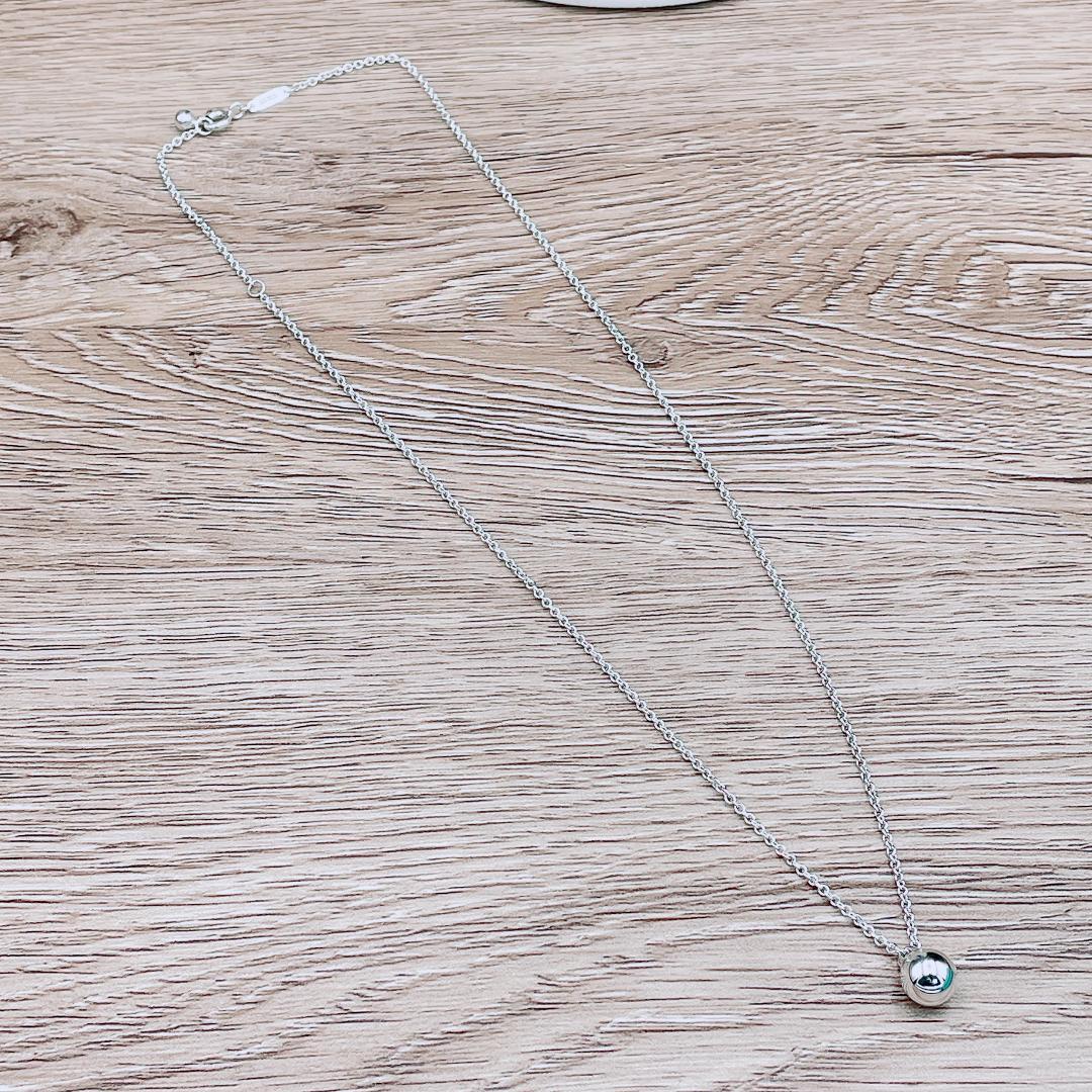 ◇ティファニー◇新品仕上済 ハードウェア ボール ネックレス Ag925 3.7