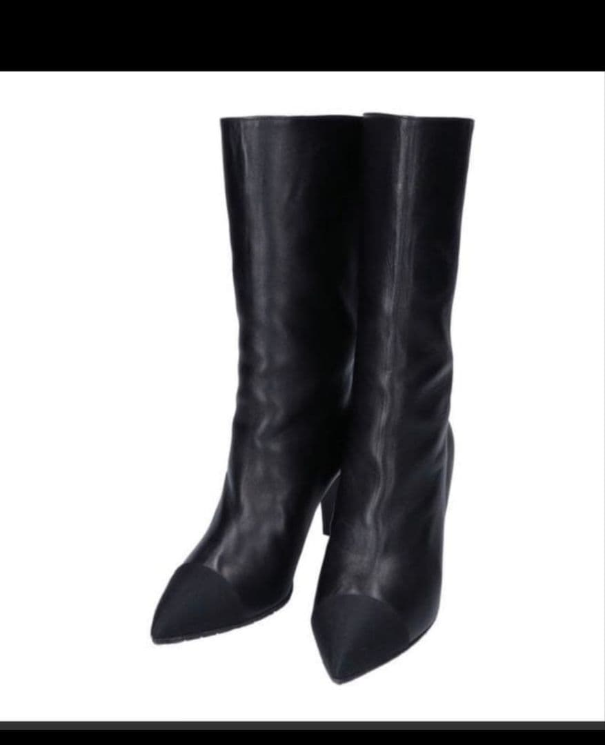 Minmin プロフィール必読　ブーツ 黒CHANEL　シャネル　36