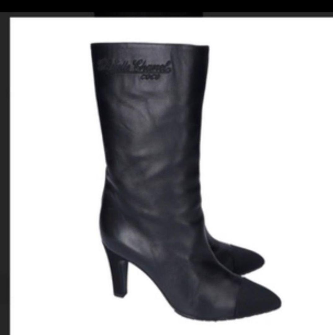 Minmin プロフィール必読　ブーツ 黒CHANEL　シャネル　36