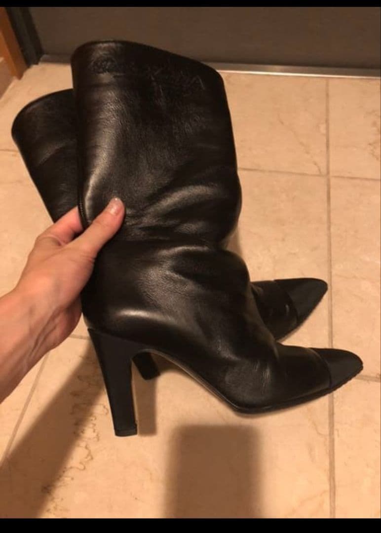 Minmin プロフィール必読　ブーツ 黒CHANEL　シャネル　36