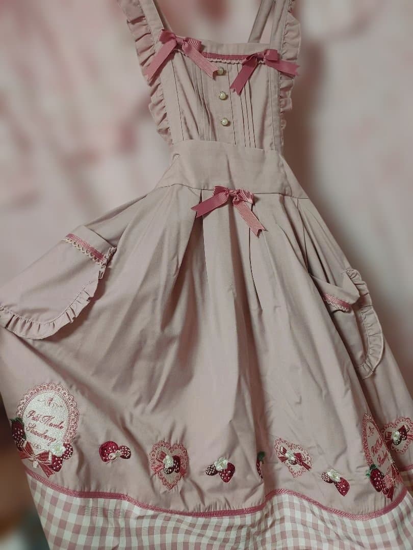 アマベル　苺　ジャンパースカート　ブラウス　ピンク　2点セット