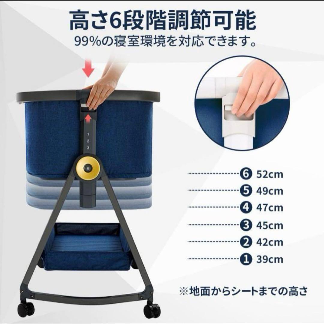 早い者勝ち！HZDMJ ベビーベッド　カーキ