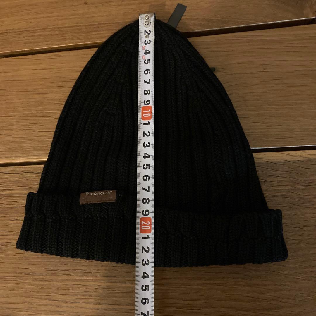 MONCLER ブラック ニット帽　MADE IN ITALY