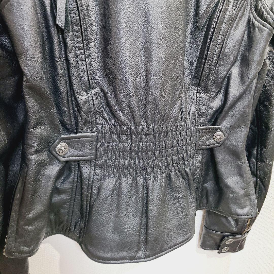 【美品】ハーレーダビッドソン　シングルライダース　刺繍　ビジュー　レザー