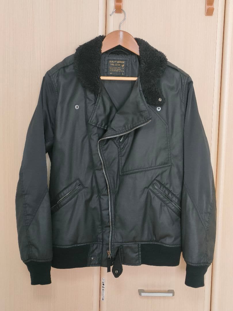 極美品 ユニクロ KM ミリタリー フライトジャケット ブルゾン Lサイズ 黒