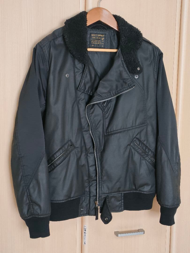 極美品 ユニクロ KM ミリタリー フライトジャケット ブルゾン Lサイズ 黒