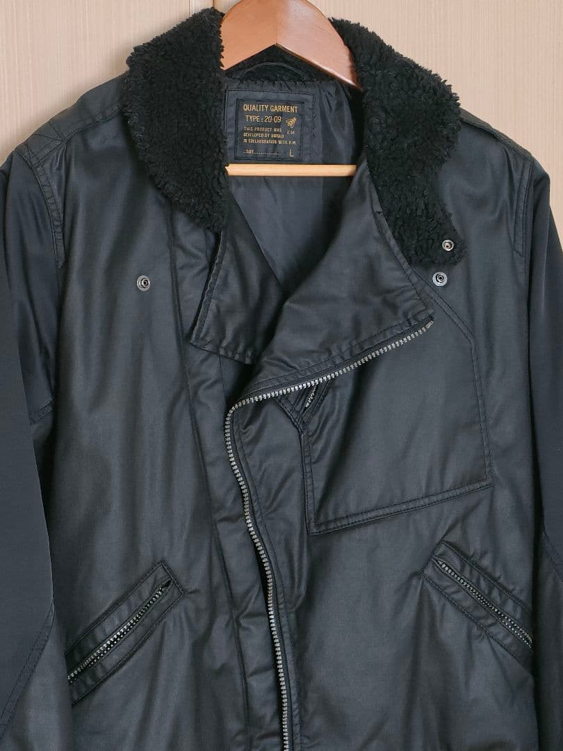 極美品 ユニクロ KM ミリタリー フライトジャケット ブルゾン Lサイズ 黒