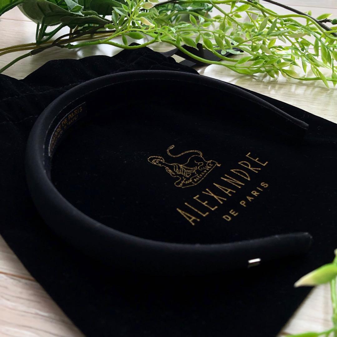 美品 ALEXANDRE DE PARIS カチューシャ ヘアバンド ブラック