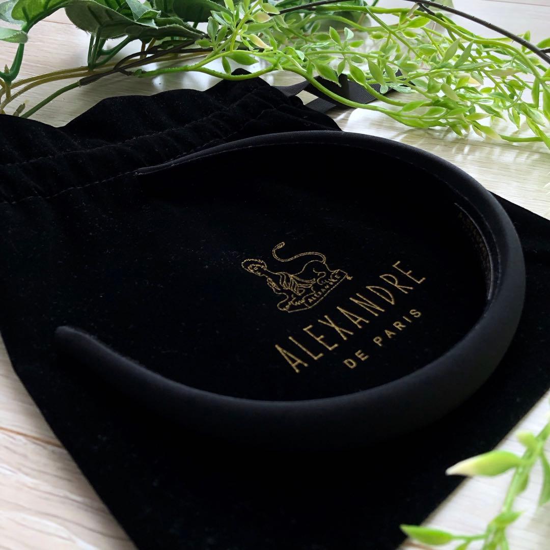 美品 ALEXANDRE DE PARIS カチューシャ ヘアバンド ブラック